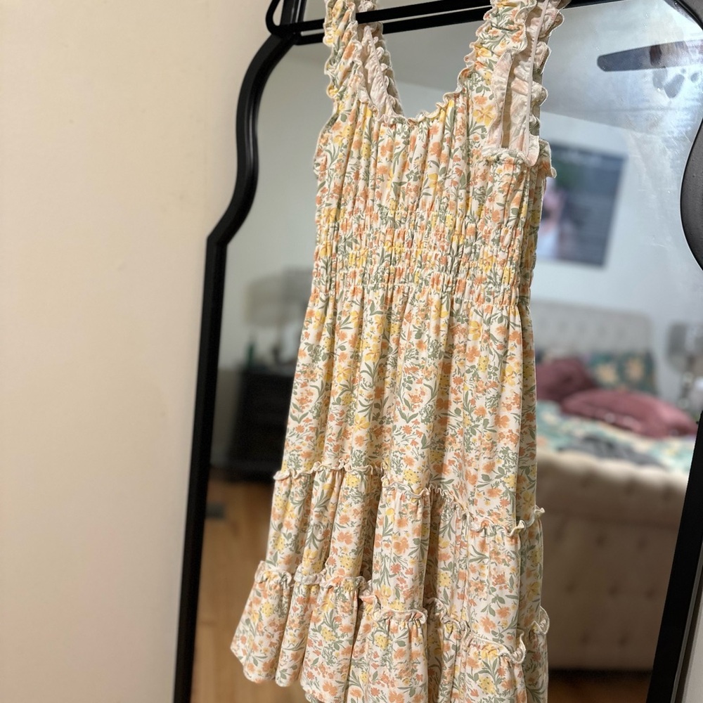 Peach floral Sundress